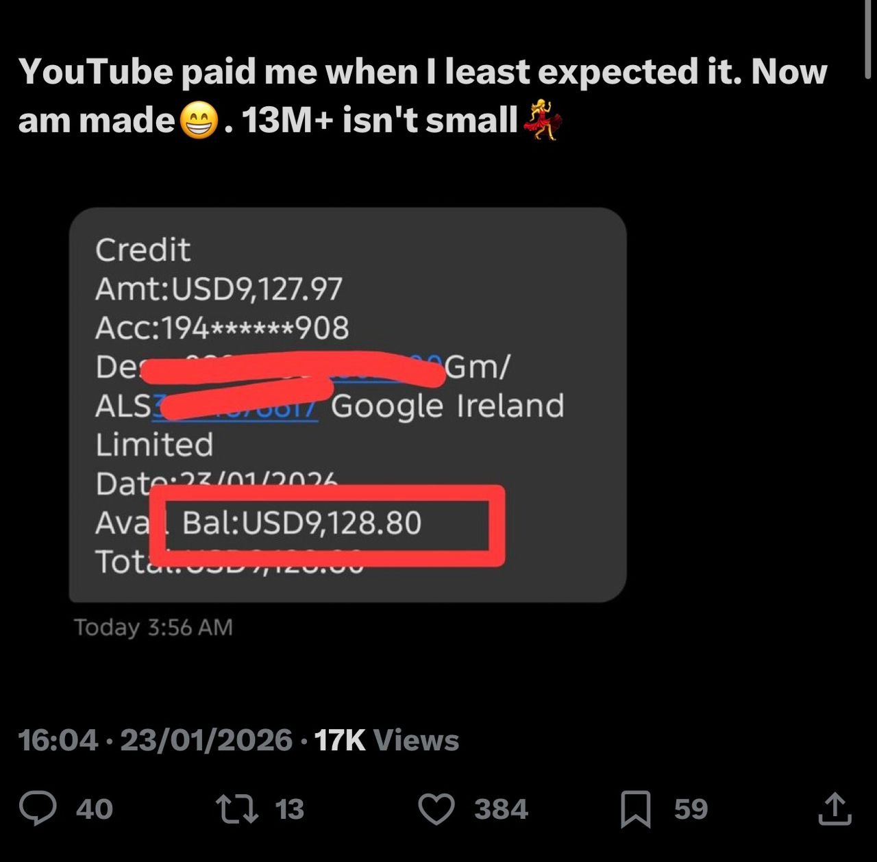 Payment Proof Screenshot